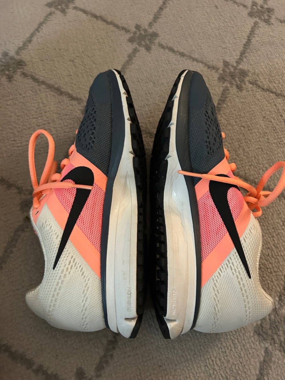 Nike Woman’s Air Pegasus 3 Running Sneakers Featuring Custom Rhinestone Swoosh - Picture 8 of 10